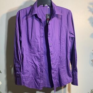 Chic Purple Women's Button Down Shirt